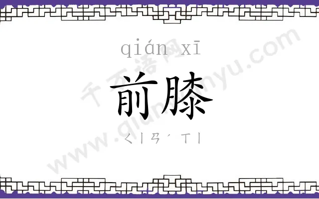 前膝