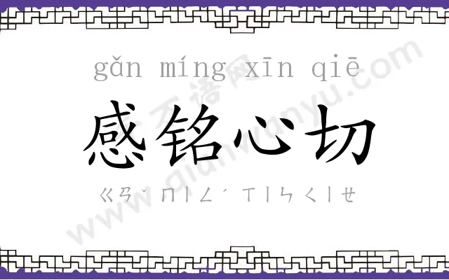 感铭心切
