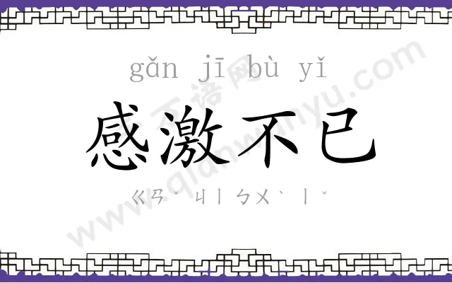 感激不已