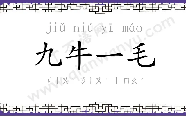 九牛一毛