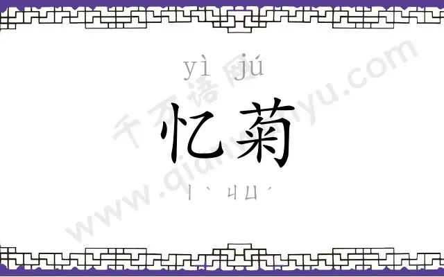 忆菊