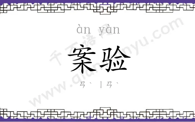 案验