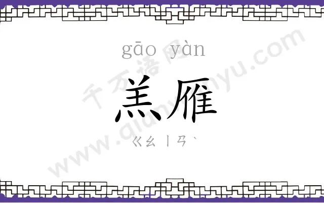 羔雁