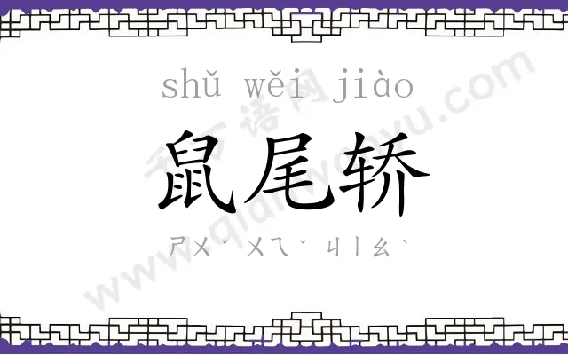 鼠尾轿