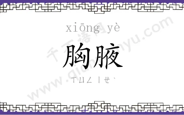 胸腋