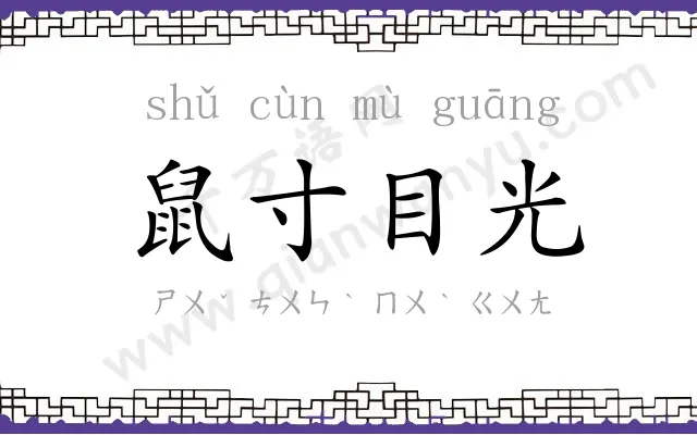 鼠寸目光