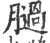 膼(宋·印刷字体·广韵)
