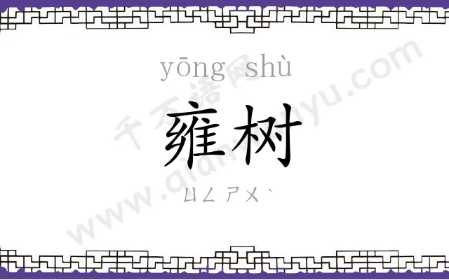 雍树