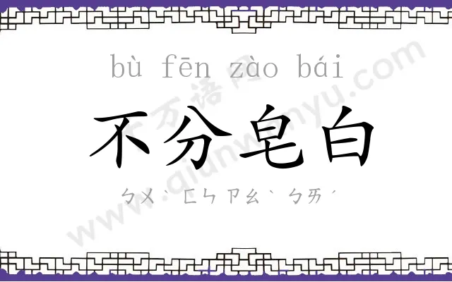 不分皂白