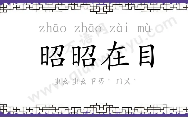昭昭在目