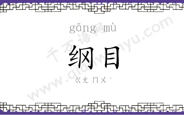 纲目