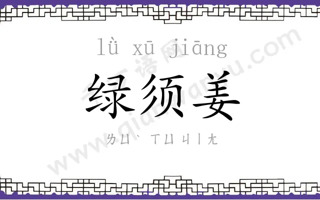 绿须姜