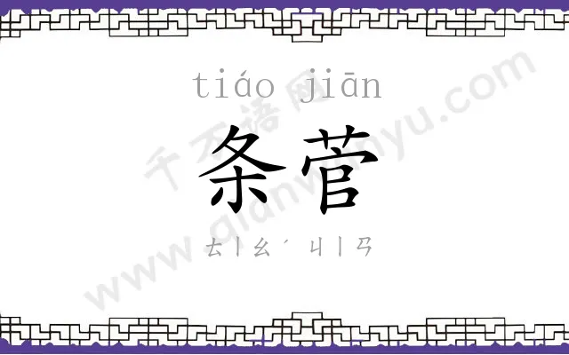 条菅