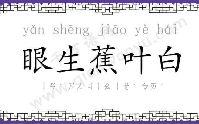 眼生蕉叶白