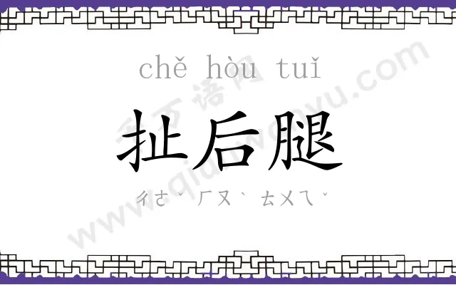 扯后腿