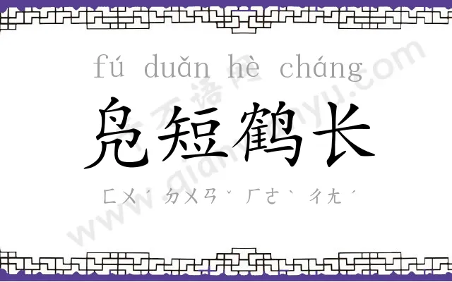 凫短鹤长
