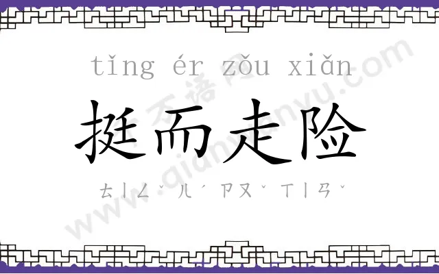 挺而走险