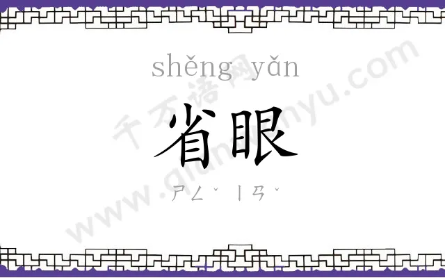 省眼