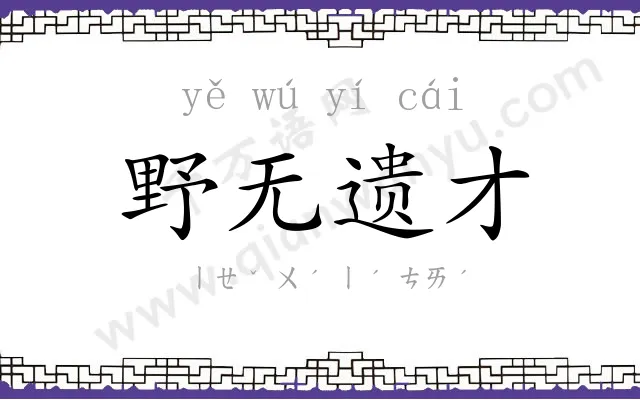 野无遗才