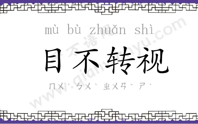 目不转视