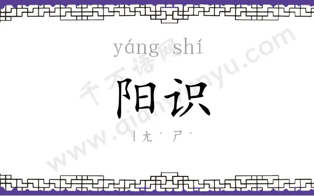 阳识