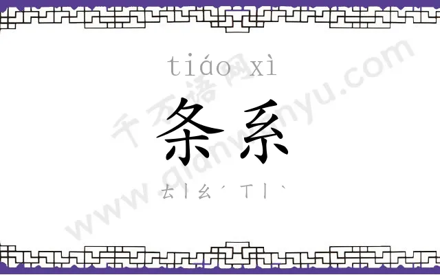 条系