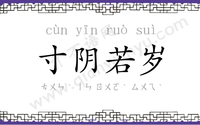 寸阴若岁