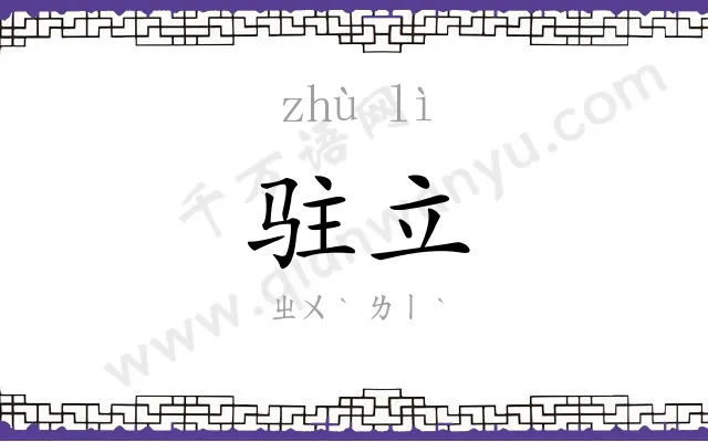 驻立