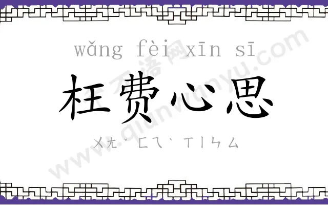 枉费心思