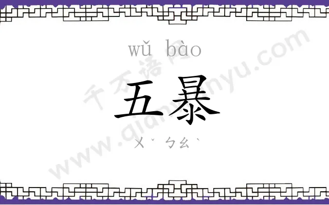 五暴