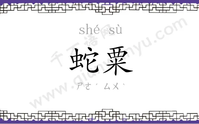 蛇粟