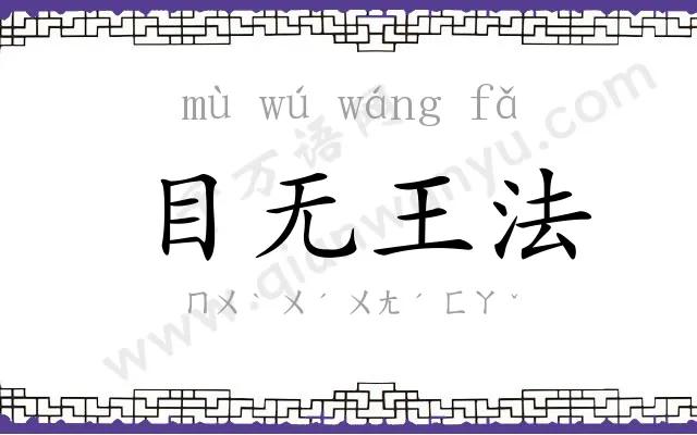 目无王法