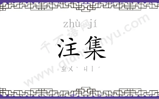 注集