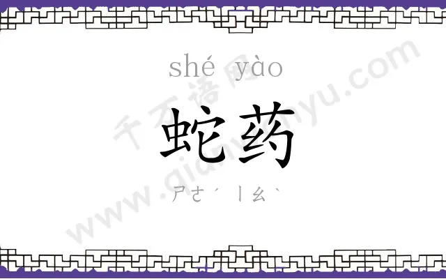 蛇药