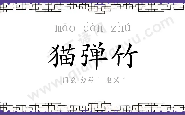 猫弹竹