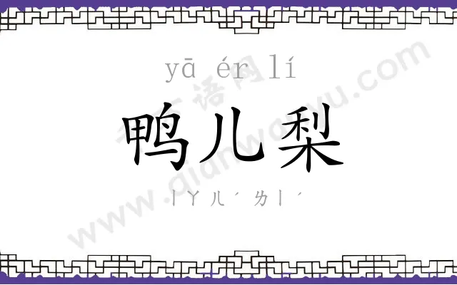 鸭儿梨