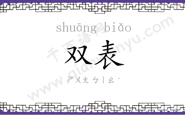 双表