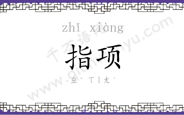 指项