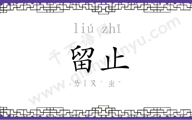 留止