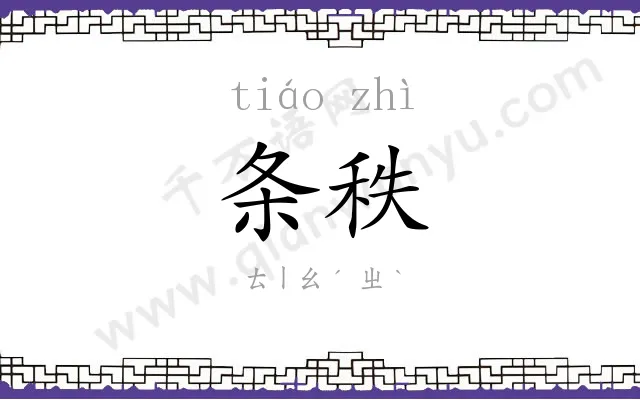 条秩