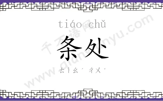 条处
