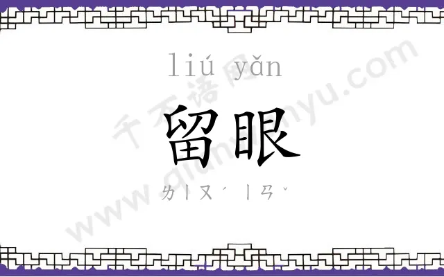 留眼