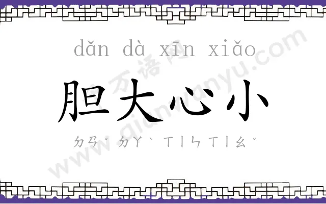胆大心小