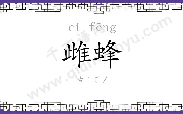 雌蜂