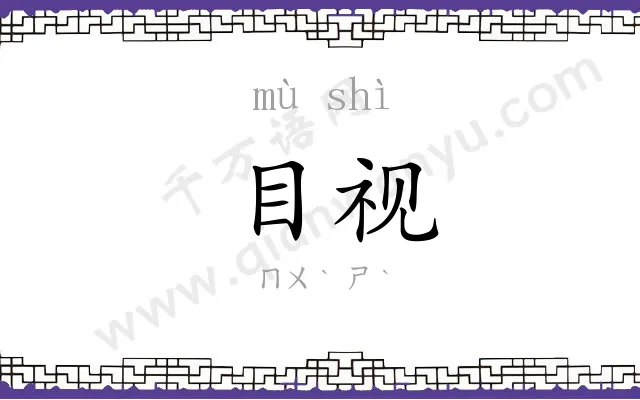 目视