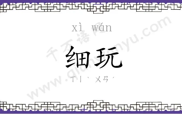 细玩