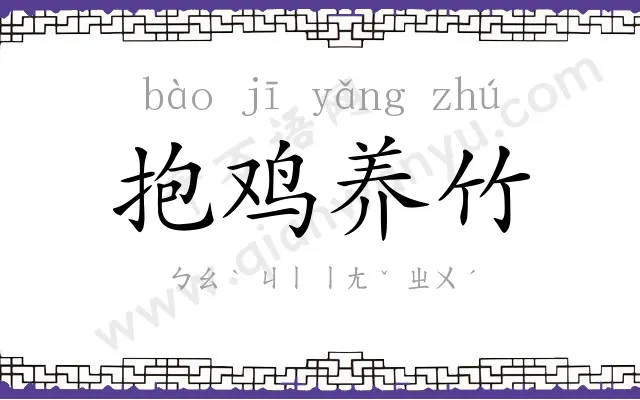 抱鸡养竹