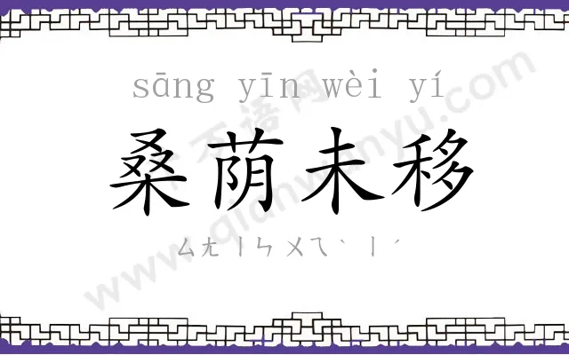 桑荫未移