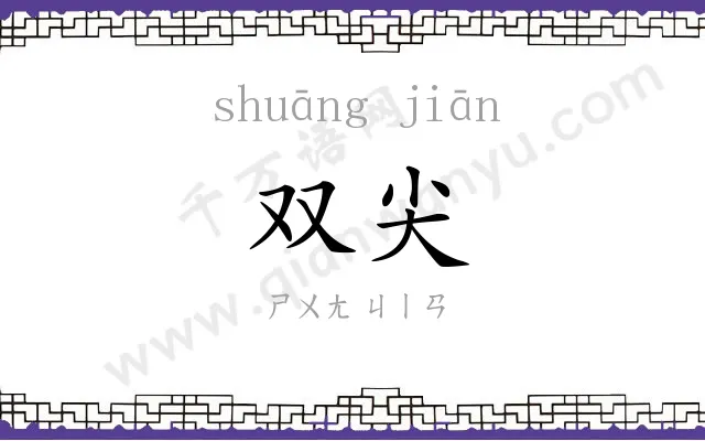 双尖