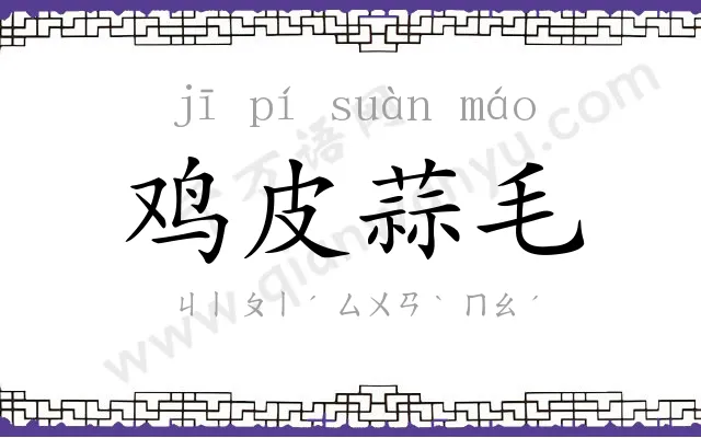 鸡皮蒜毛